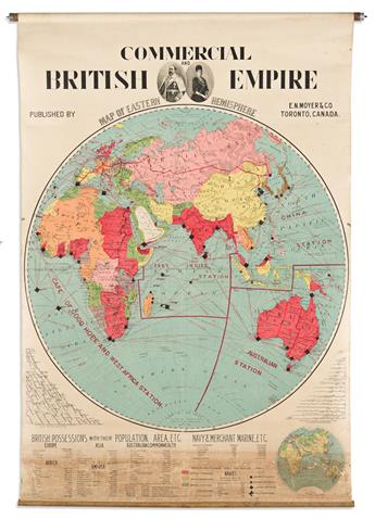 (BRITISH EMPIRE.) Group of 7 early twentieth-century imperialist propaganda maps.